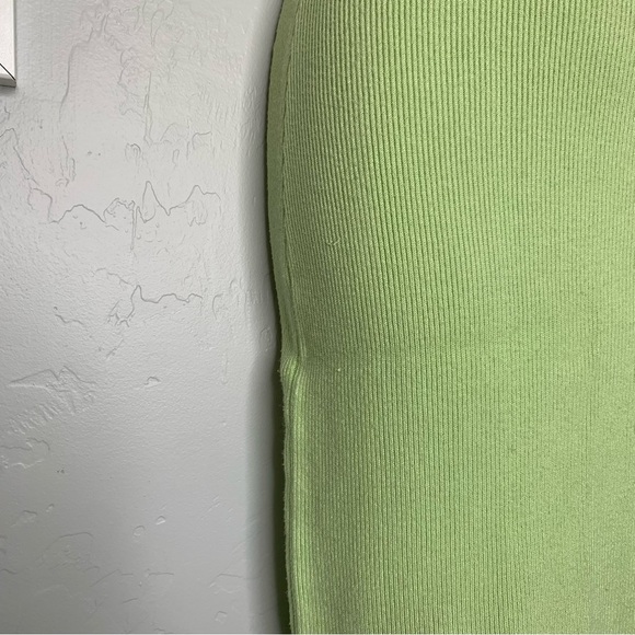 House of Harlow 1960 Green Ribbed Bodycon Maxi Dress Size Medium - Picture 6 of 13